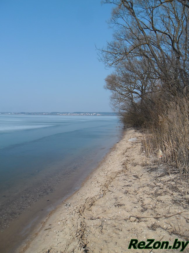 берег пляжа на Минском море