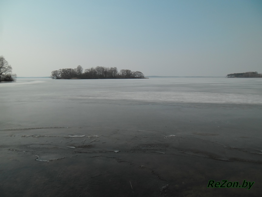 Заславское водохранилище - лед 2015